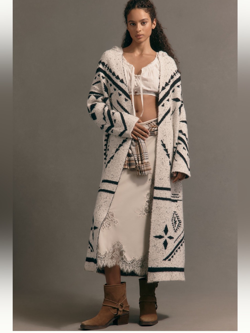 Nwot pilcro Hooded sweater duster
